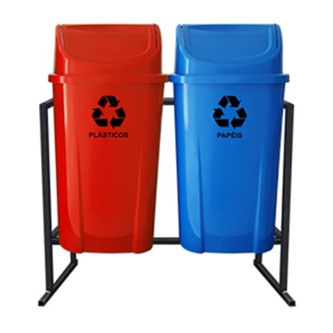 Conjunto 2 Lixeiras Seletivas 60 Litros