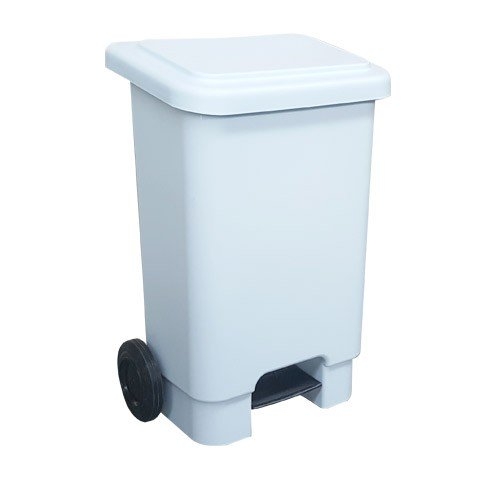 Lixeira Com Pedal e Rodas 100 Litros